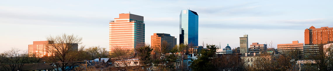 Skyline view of Lexington, Kentucky.