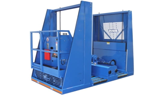 BHS double stack battery extractor for high-capacity warehouse power rooms.