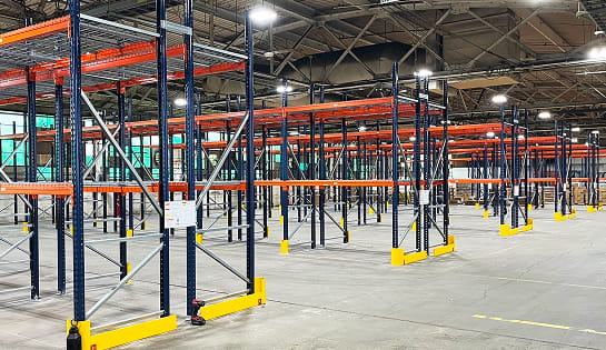 Racking installation in progress at the Eckart Supply distribution center in Blue Ash, OH.