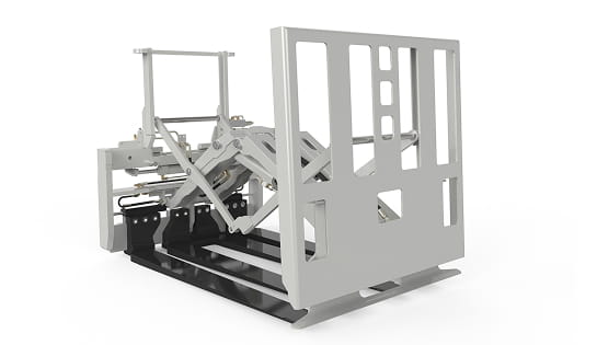 Raymond Storage Concepts forklift push pull attachment for specialized material handling