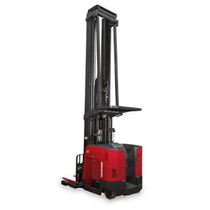 Red Raymond 7530 high capacity reach truck isolated