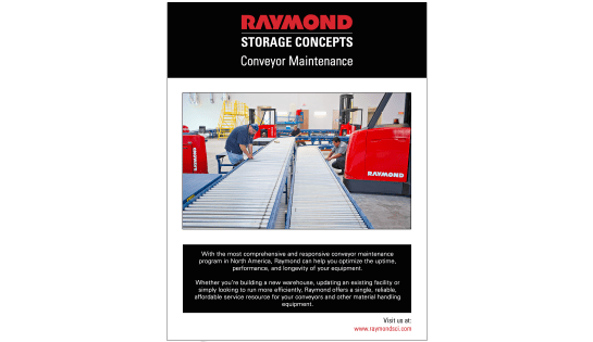 Raymond Storage Concepts Conveyor Maintenance Service Sheet