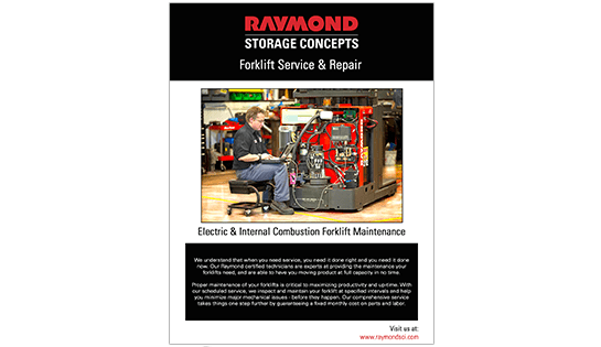 Raymond Storage Concepts Forklift Service & Repair Sheet